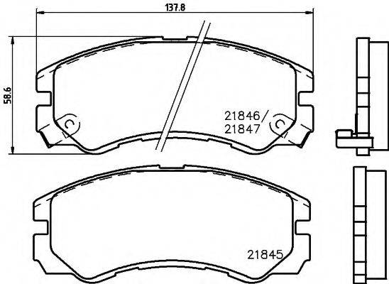 PAGID T3033 Комплект гальмівних колодок, дискове гальмо