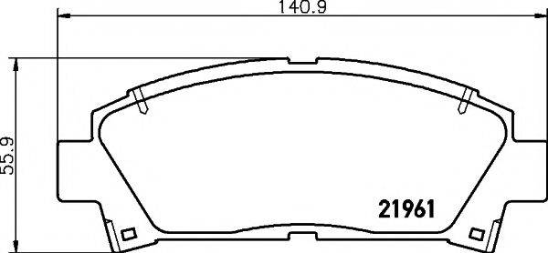 PAGID T3044 Комплект гальмівних колодок, дискове гальмо