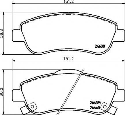 PAGID T1731 Комплект гальмівних колодок, дискове гальмо