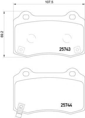 PAGID T2281 Комплект гальмівних колодок, дискове гальмо