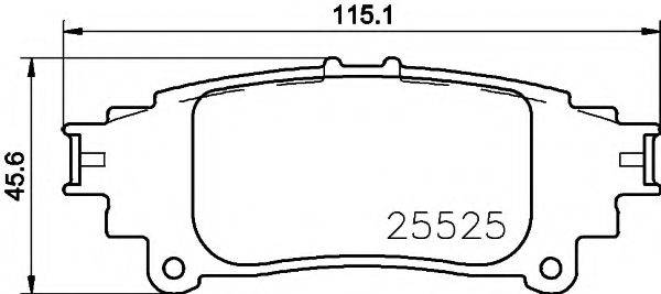 PAGID T2396 Комплект гальмівних колодок, дискове гальмо