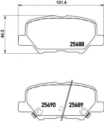 PAGID T2237 Комплект гальмівних колодок, дискове гальмо