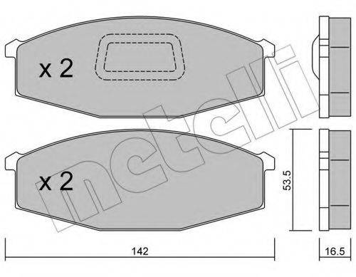 METELLI 2201101 Комплект гальмівних колодок, дискове гальмо