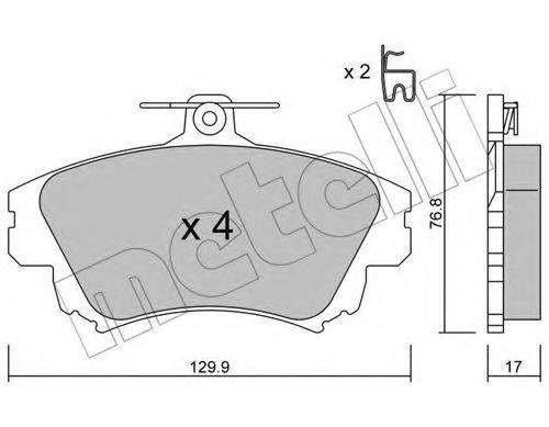 METELLI 2202860 Комплект гальмівних колодок, дискове гальмо