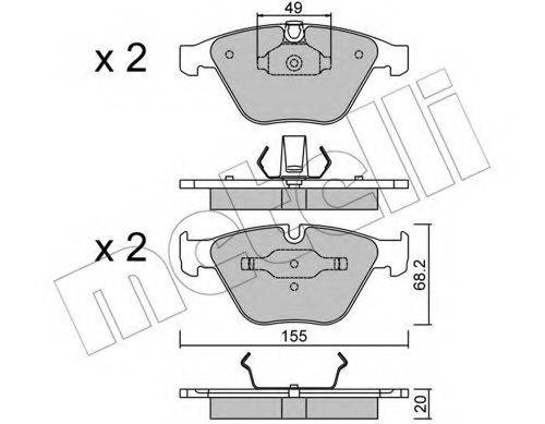 METELLI 2205580 Комплект гальмівних колодок, дискове гальмо