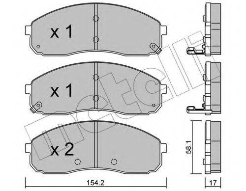 METELLI 2206310 Комплект гальмівних колодок, дискове гальмо