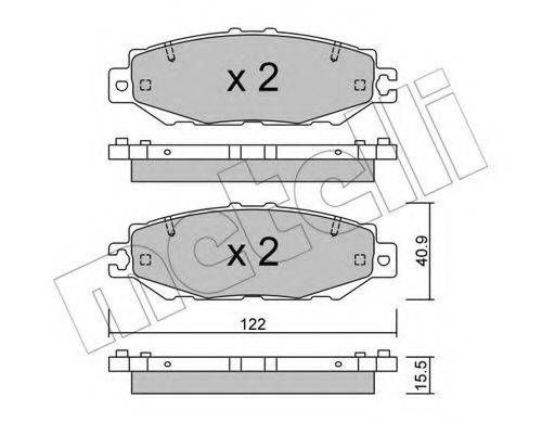 METELLI 2207591 Комплект гальмівних колодок, дискове гальмо