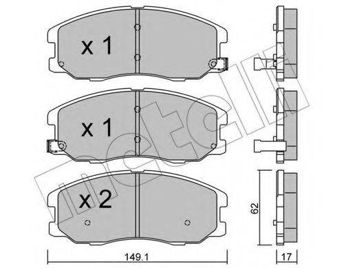 METELLI 2207780 Комплект гальмівних колодок, дискове гальмо