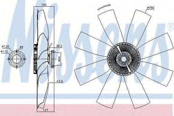 NISSENS 86027 Вентилятор, охолодження двигуна