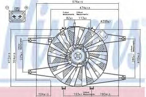 NISSENS 85103 Вентилятор, охолодження двигуна