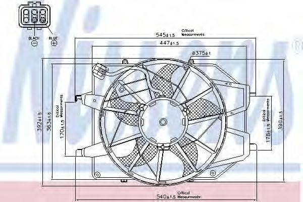 NISSENS 85217 Вентилятор, охолодження двигуна