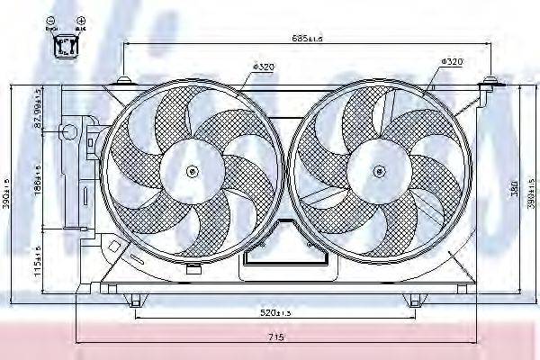 NISSENS 85321 Вентилятор, охолодження двигуна