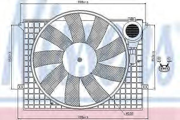 NISSENS 85401 Вентилятор, охолодження двигуна