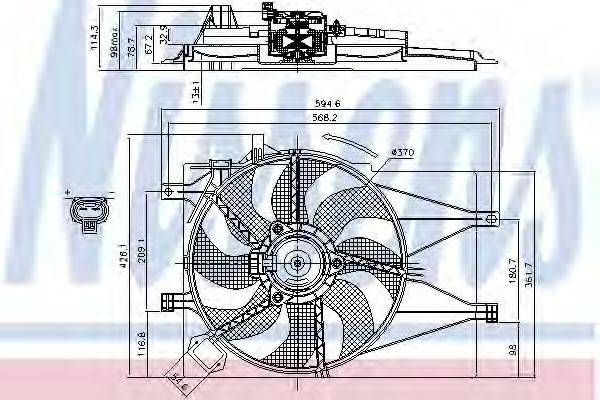 NISSENS 85434 Вентилятор, охолодження двигуна