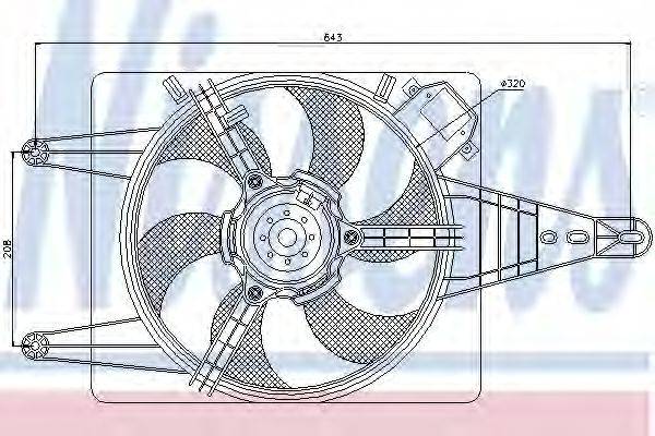 NISSENS 85507 Вентилятор, охолодження двигуна