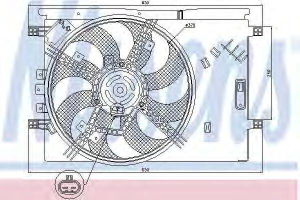 NISSENS 85564 Вентилятор, охолодження двигуна