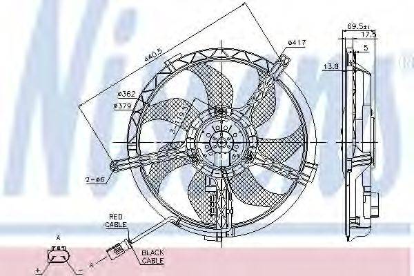 NISSENS 85632 Вентилятор, охолодження двигуна