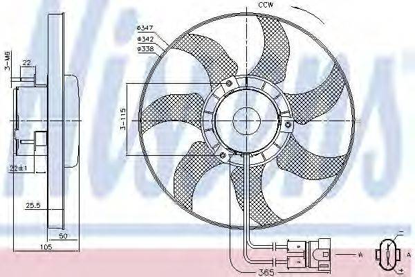 NISSENS 85749 Вентилятор, охолодження двигуна