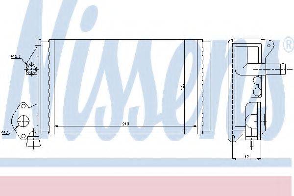 NISSENS 73964 Теплообмінник, опалення салону