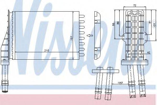 NISSENS 73258 Теплообмінник, опалення салону