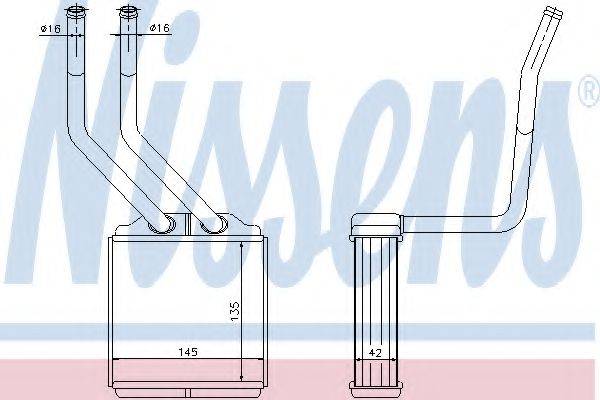 NISSENS 71776 Теплообмінник, опалення салону