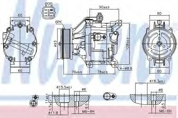 NISSENS 890036 Компресор, кондиціонер