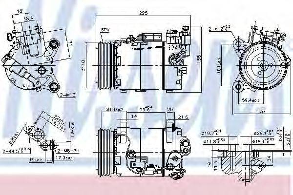 NISSENS 890098 Компресор, кондиціонер