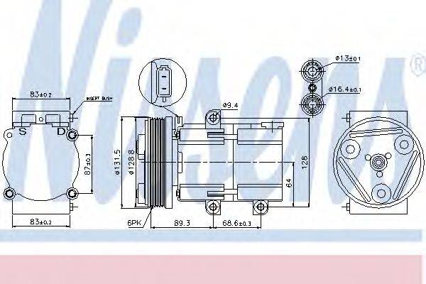 NISSENS 89068 Компресор, кондиціонер