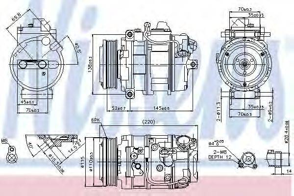 NISSENS 89114 Компресор, кондиціонер