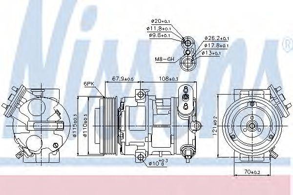 NISSENS 89126 Компресор, кондиціонер