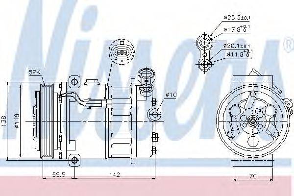 NISSENS 89157 Компресор, кондиціонер