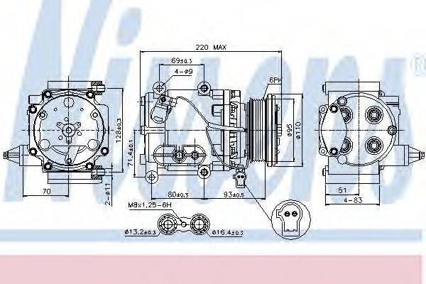 NISSENS 89228 Компресор, кондиціонер