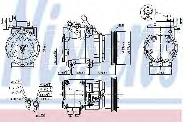 NISSENS 89253 Компресор, кондиціонер