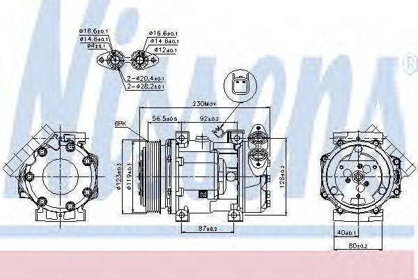 NISSENS 89336 Компресор, кондиціонер