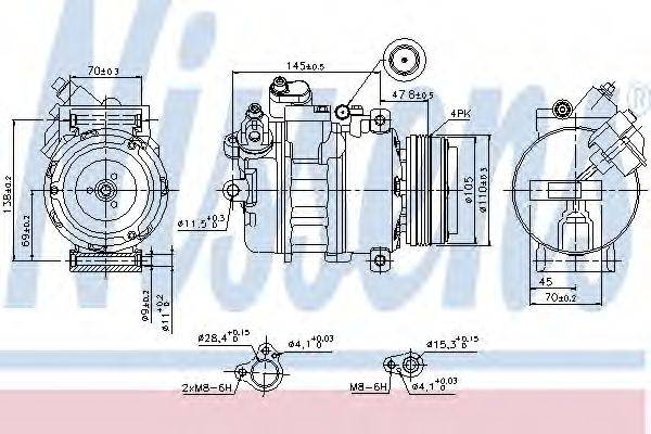 NISSENS 89341 Компресор, кондиціонер