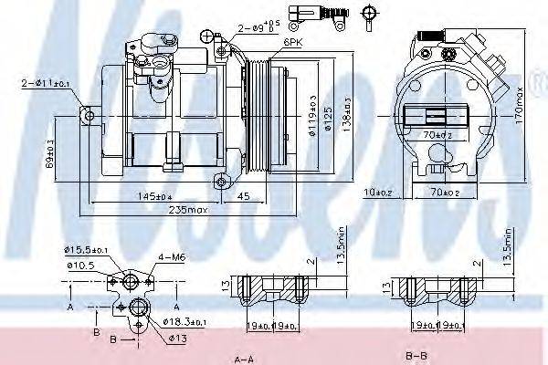 NISSENS 89606 Компресор, кондиціонер