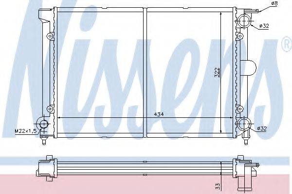 NISSENS 65195 Радіатор, охолодження двигуна
