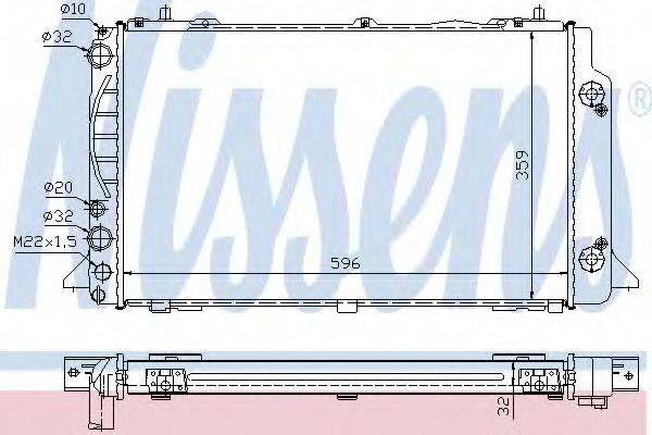 NISSENS 60448A Радіатор, охолодження двигуна