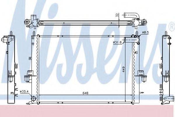 NISSENS 64308A Радіатор, охолодження двигуна