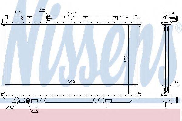 NISSENS 67348A Радіатор, охолодження двигуна