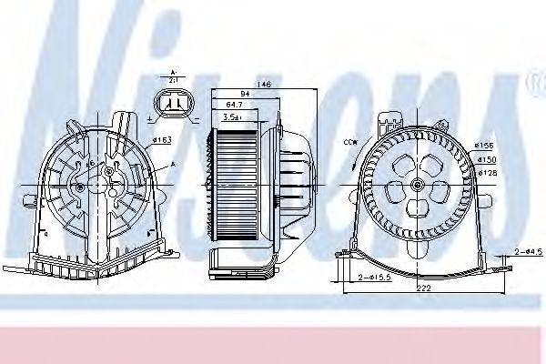 NISSENS 87038 Вентилятор салону