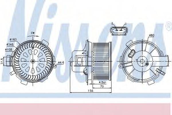 NISSENS 87045 Вентилятор салону