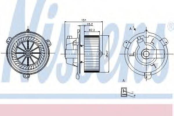 NISSENS 87056 Вентилятор салону