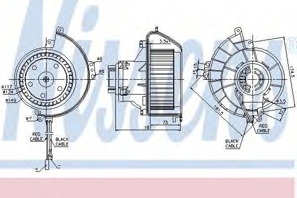 NISSENS 87081 Вентилятор салону