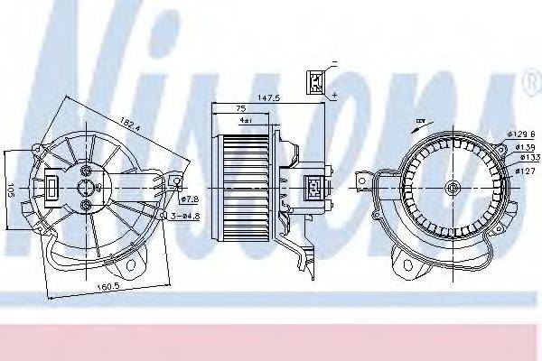 NISSENS 87086 Вентилятор салону