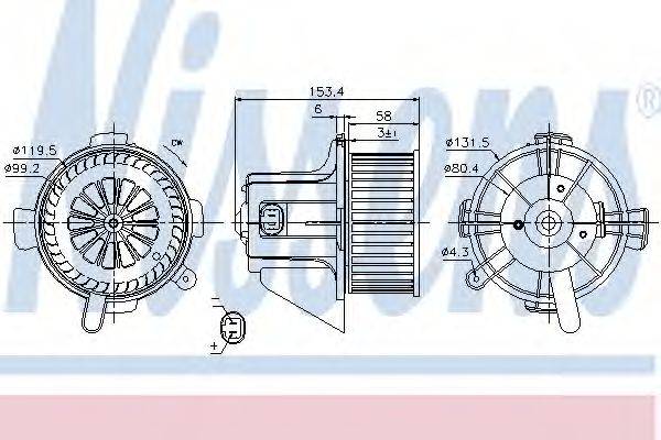 NISSENS 87090 Вентилятор салону