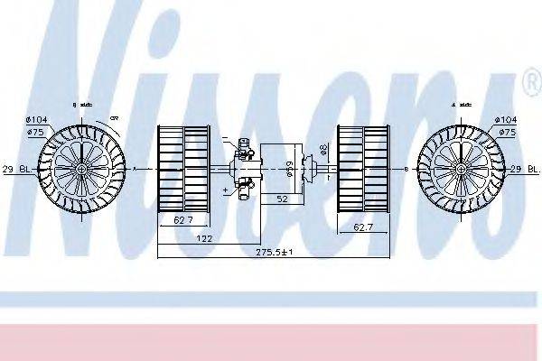 NISSENS 87193 Вентилятор салону