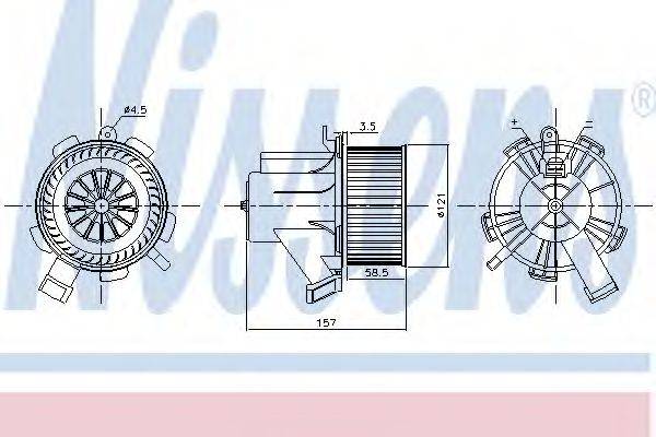 NISSENS 87208 Вентилятор салону