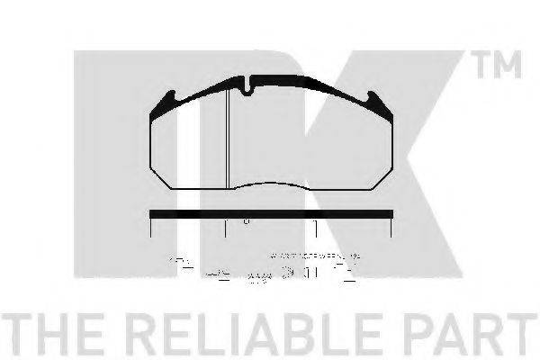 NK 223936 Комплект гальмівних колодок, дискове гальмо
