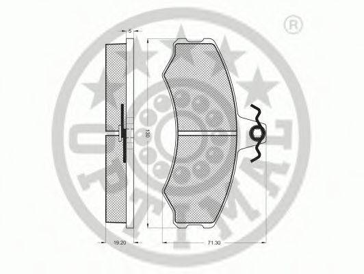 OPTIMAL 9292 Комплект гальмівних колодок, дискове гальмо